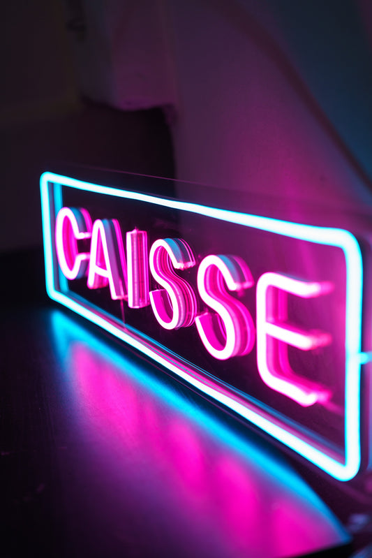 Néon "Caisse" bi-colore - LUMENeo - Lumen Visual