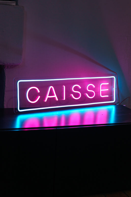 Néon "Caisse" bi-colore - LUMENeo