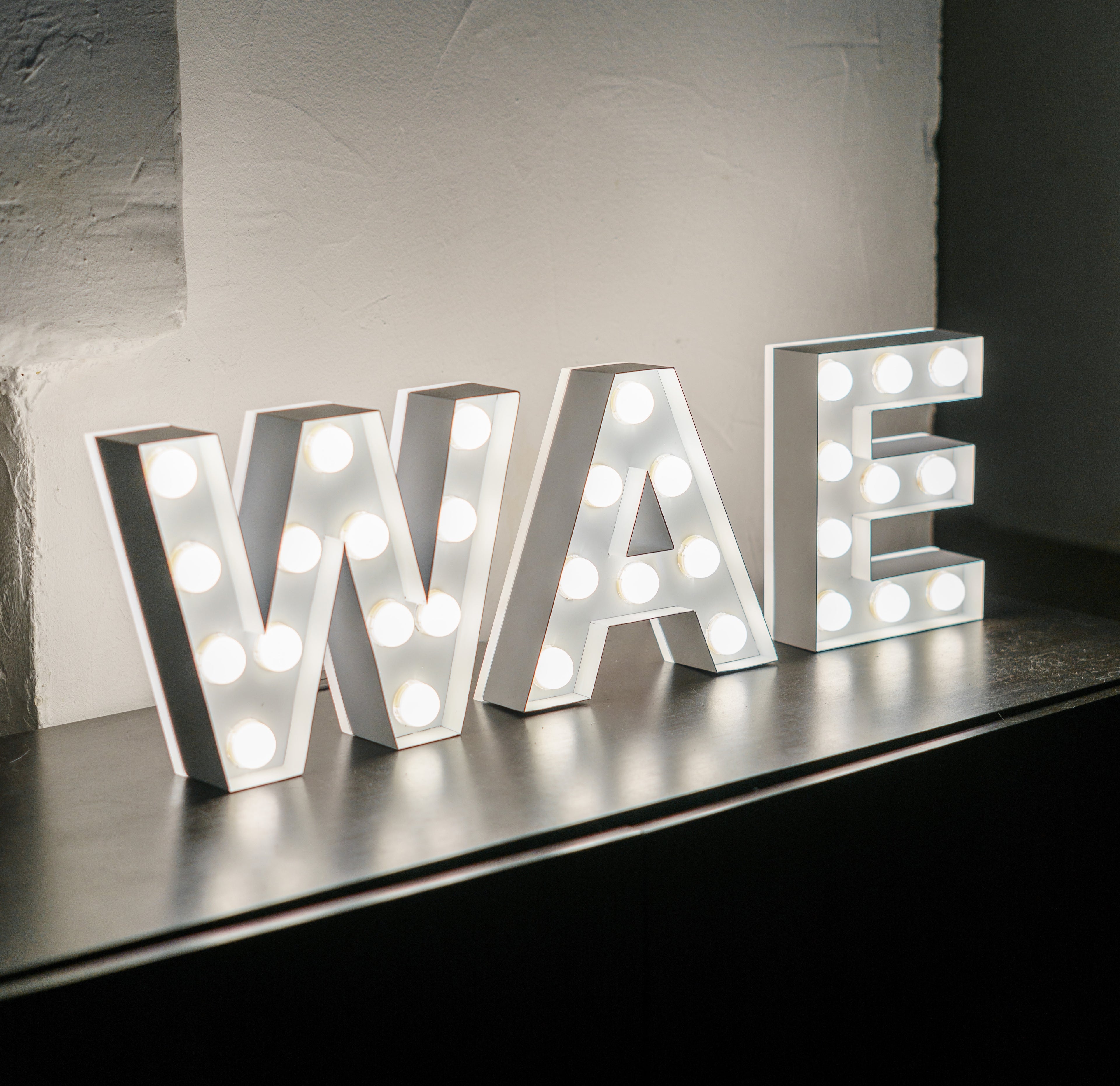 Lettrage 3d chapiteau Lumen Visual