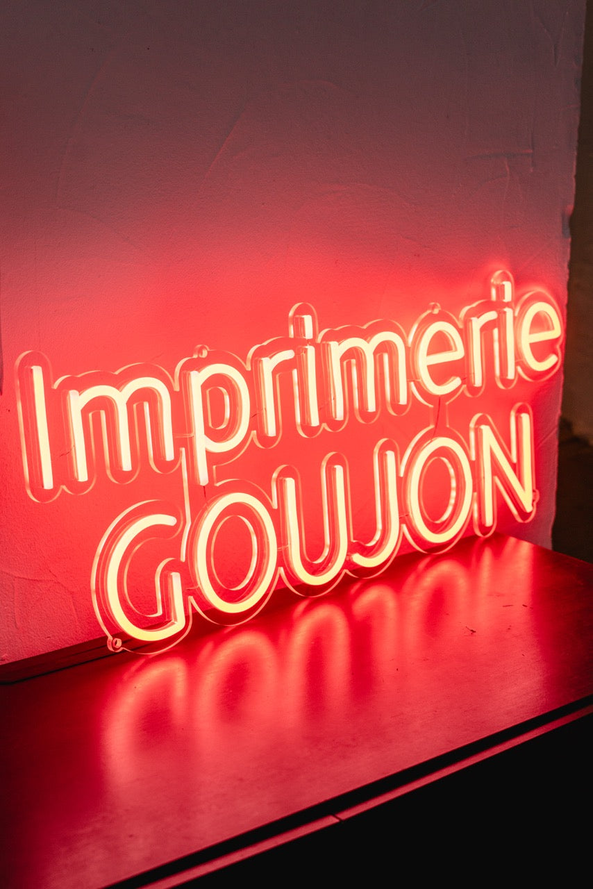 Néons RGB personnalisés pour Imprimerie Goujon – 2024